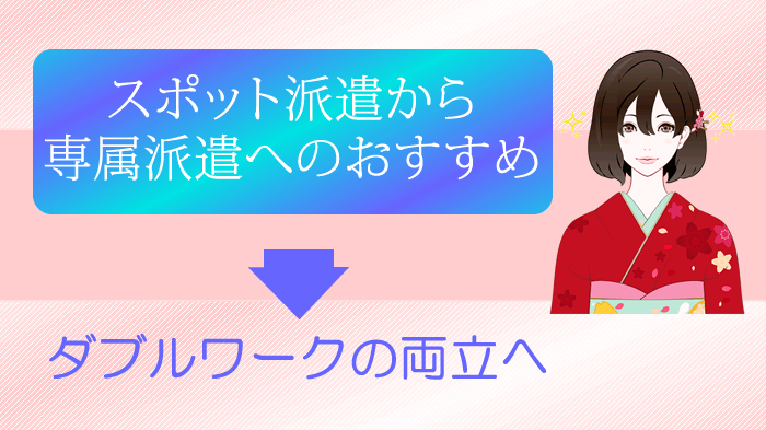 銀座のスポット派遣とダブルワークの両立について