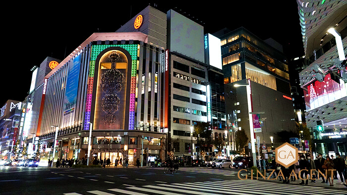 銀座4丁目・三越・クリスマスイルミネーション